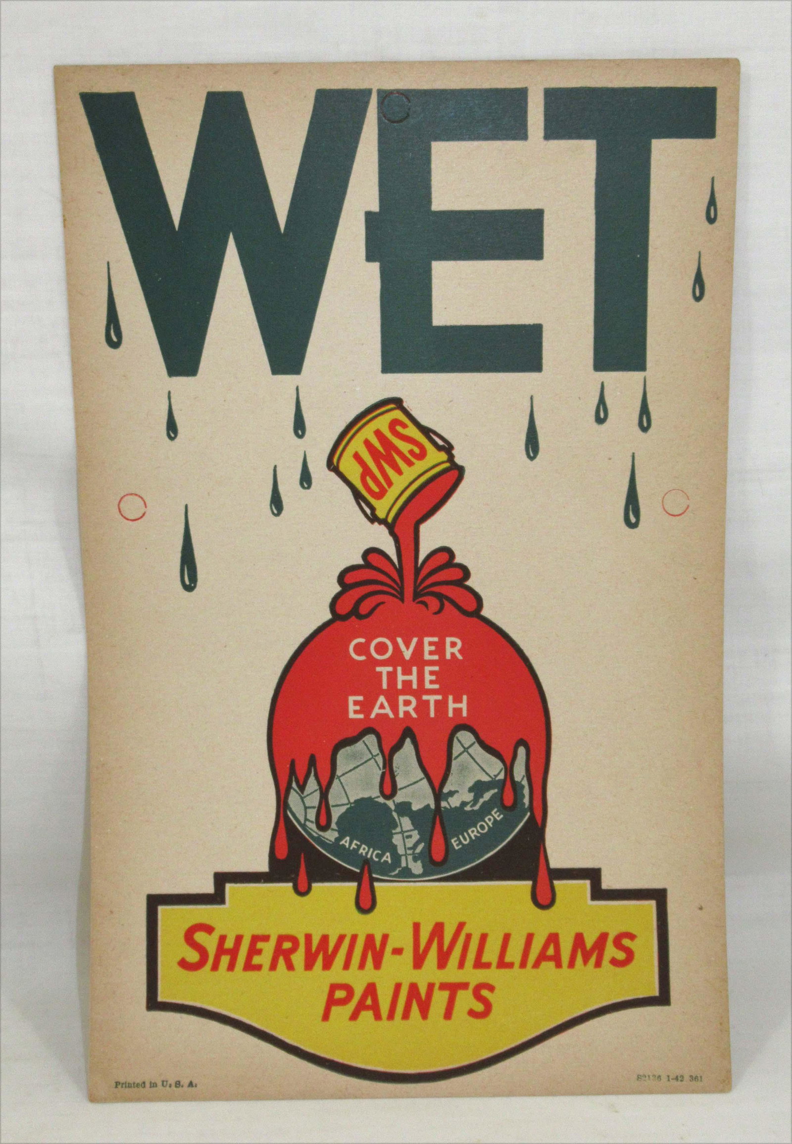 1942 Sherwin-Williams Wet Paint Sign (1 of 4)