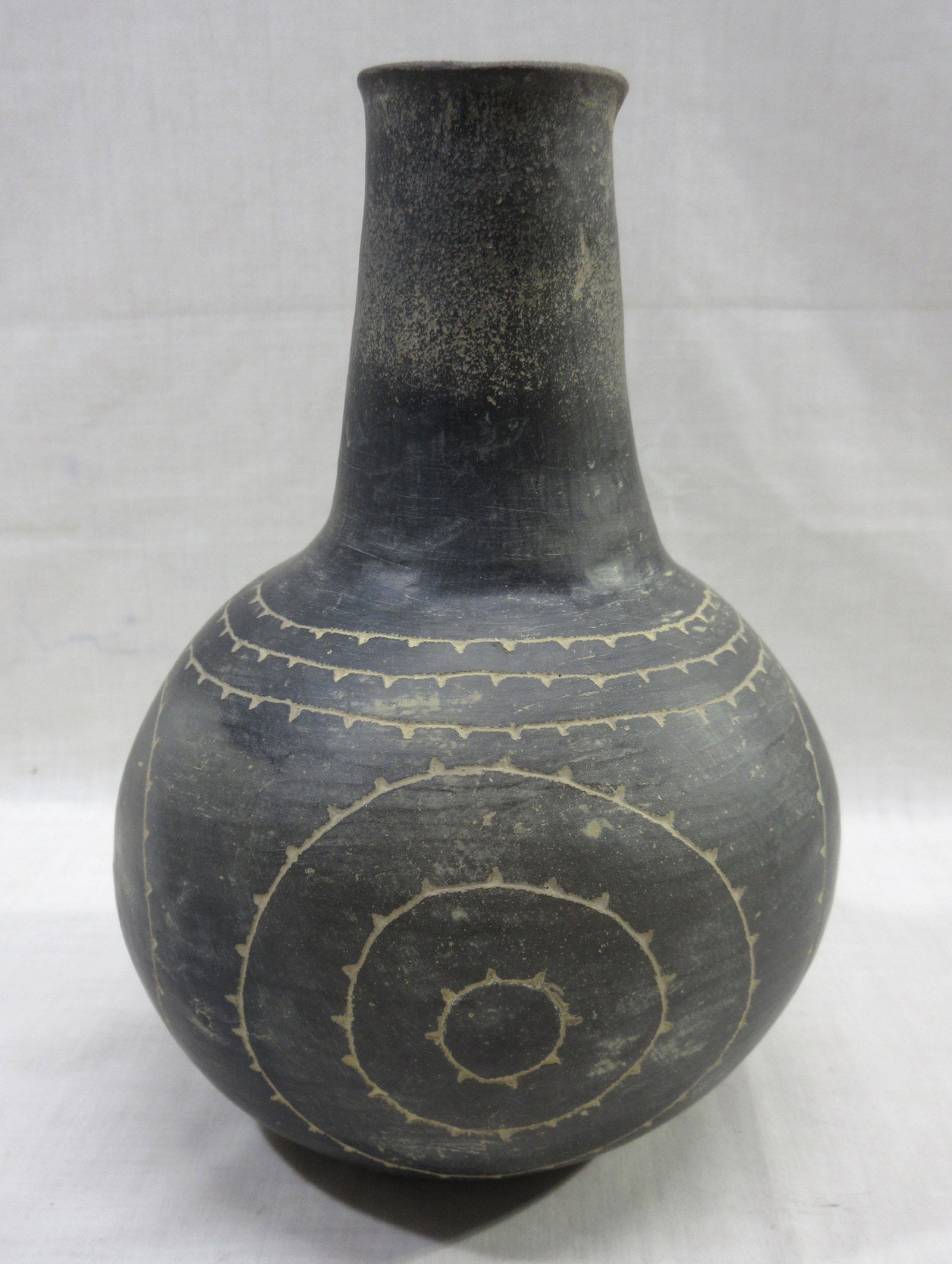 Indian Pottery Water Bottle: 8 1/4"T x 5 1/2"W
