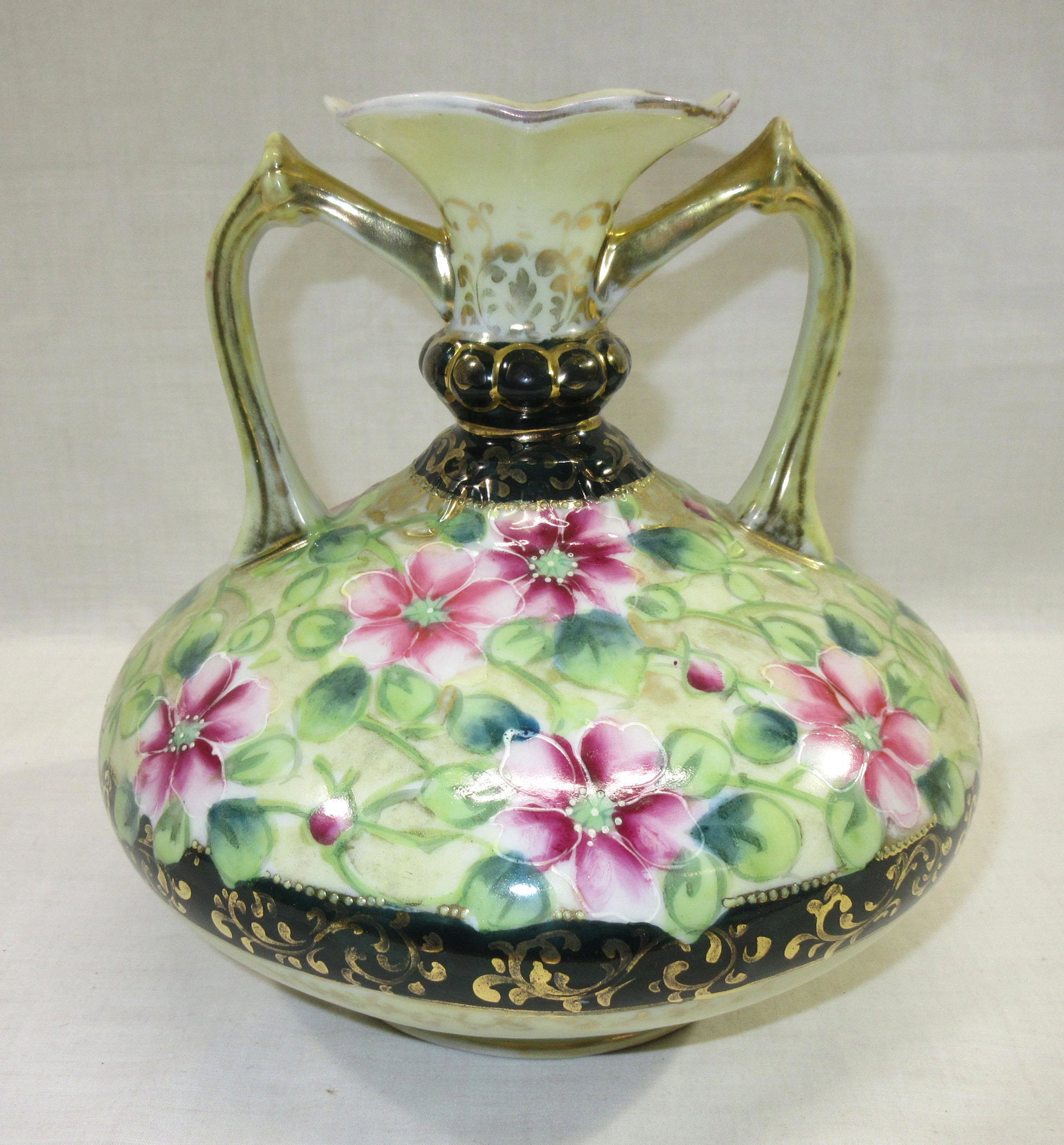 H.P. Nippon Vase: 7 1/2"T x 7"W