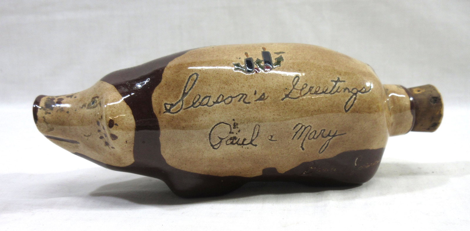 Pig Flask: 2 1/2"T x 7"L