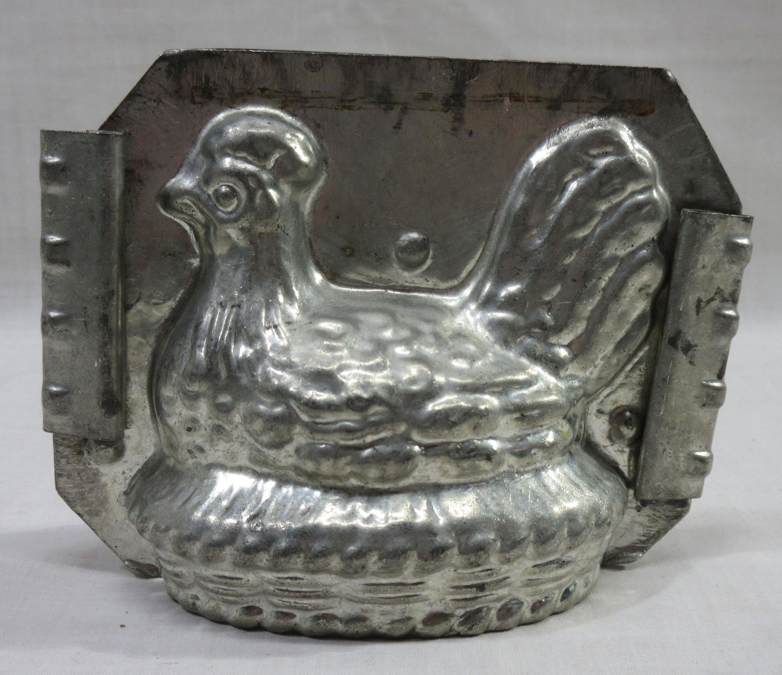 Tin Chocolate Mold: 3 3/8"T x 4 1/2"W