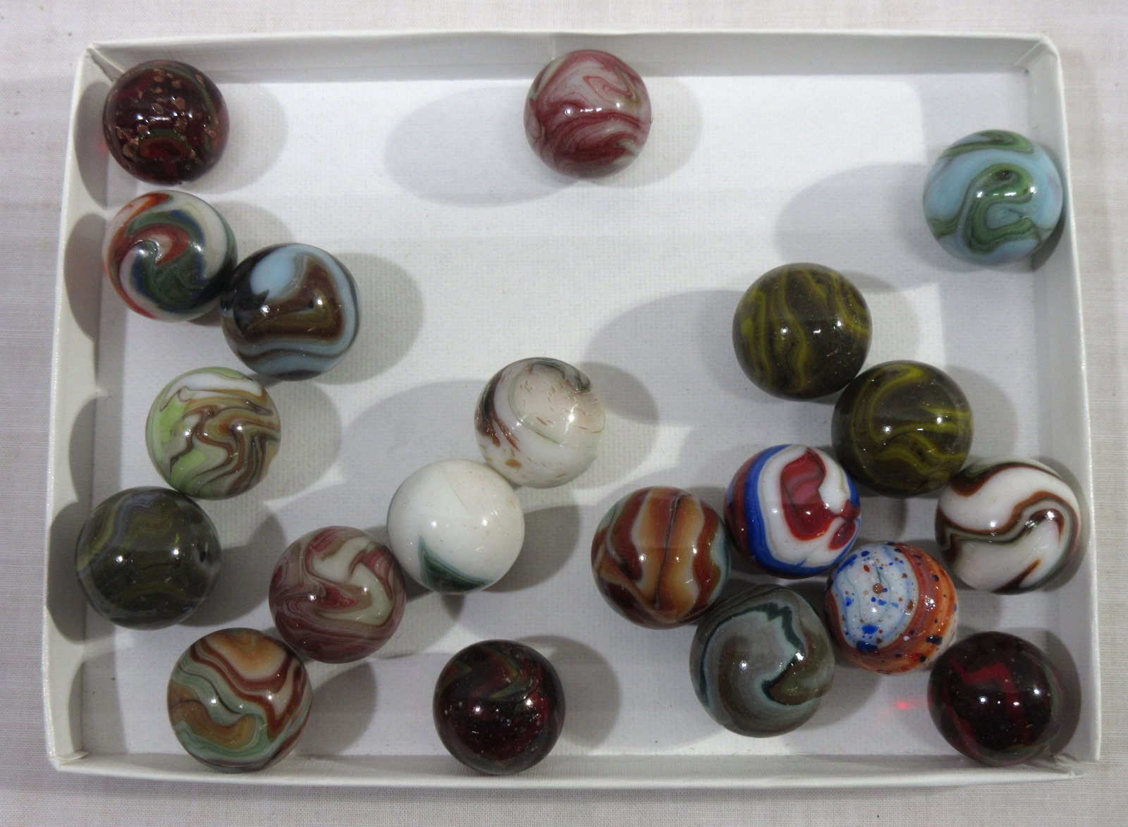 20 Colorful Marbles: 5/8" - 3/4"