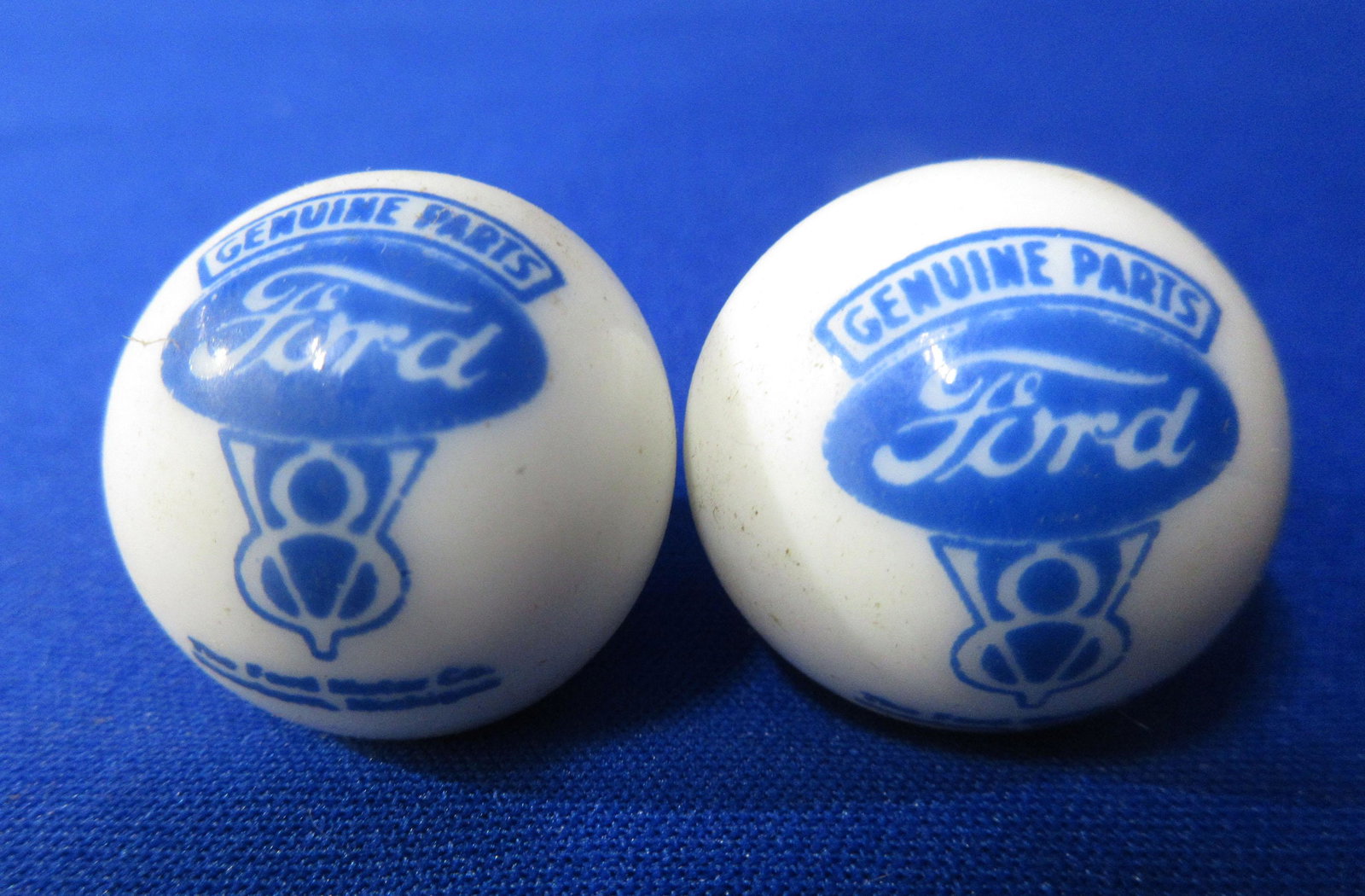 (2) 7/8" Ford/V-8 Marbles: 7/8"