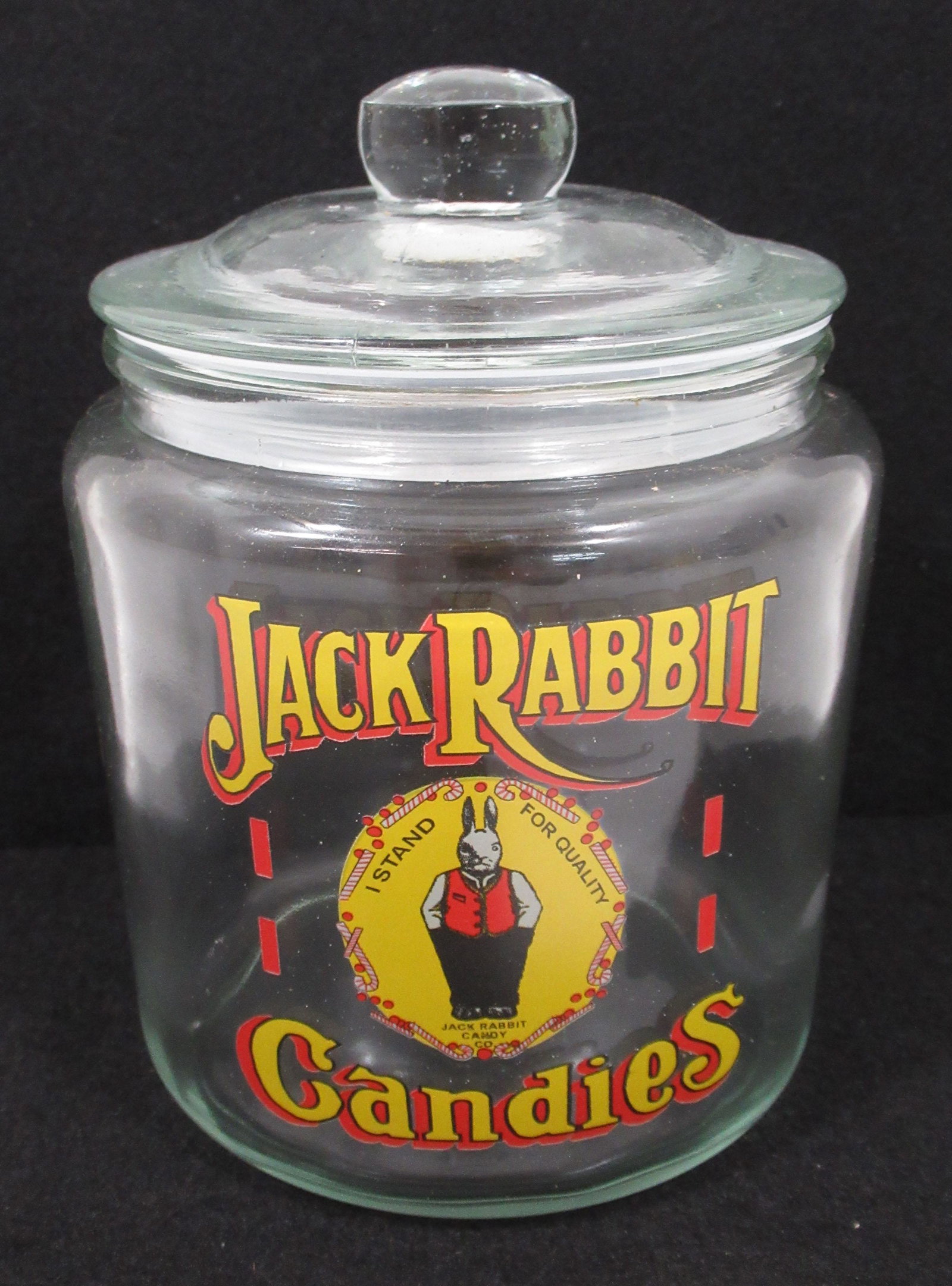 Modern Jack Rabbits Candy Store Jar: 6 1/4"T x 4 1/2"W