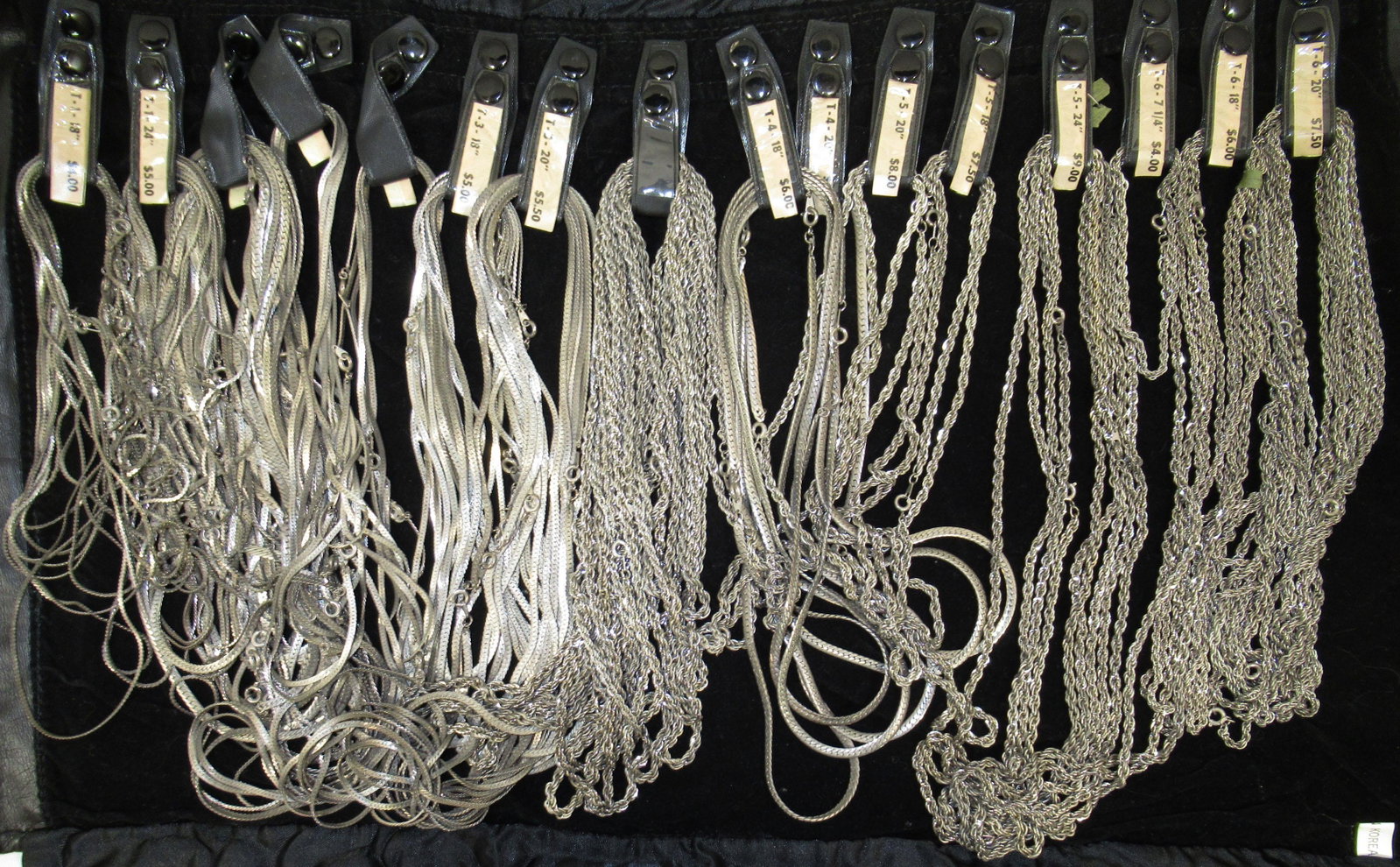 Lot of Silvertone Necklace & Bracelet Chains: Bracelets & Necklaces