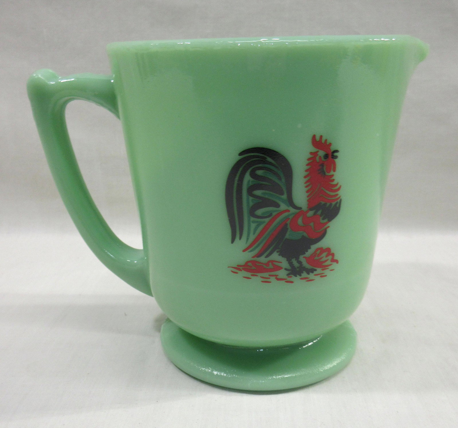 Jadeite 4 Cup Measuring Pitcher: 5 5/8"T x 5 1/4"W
