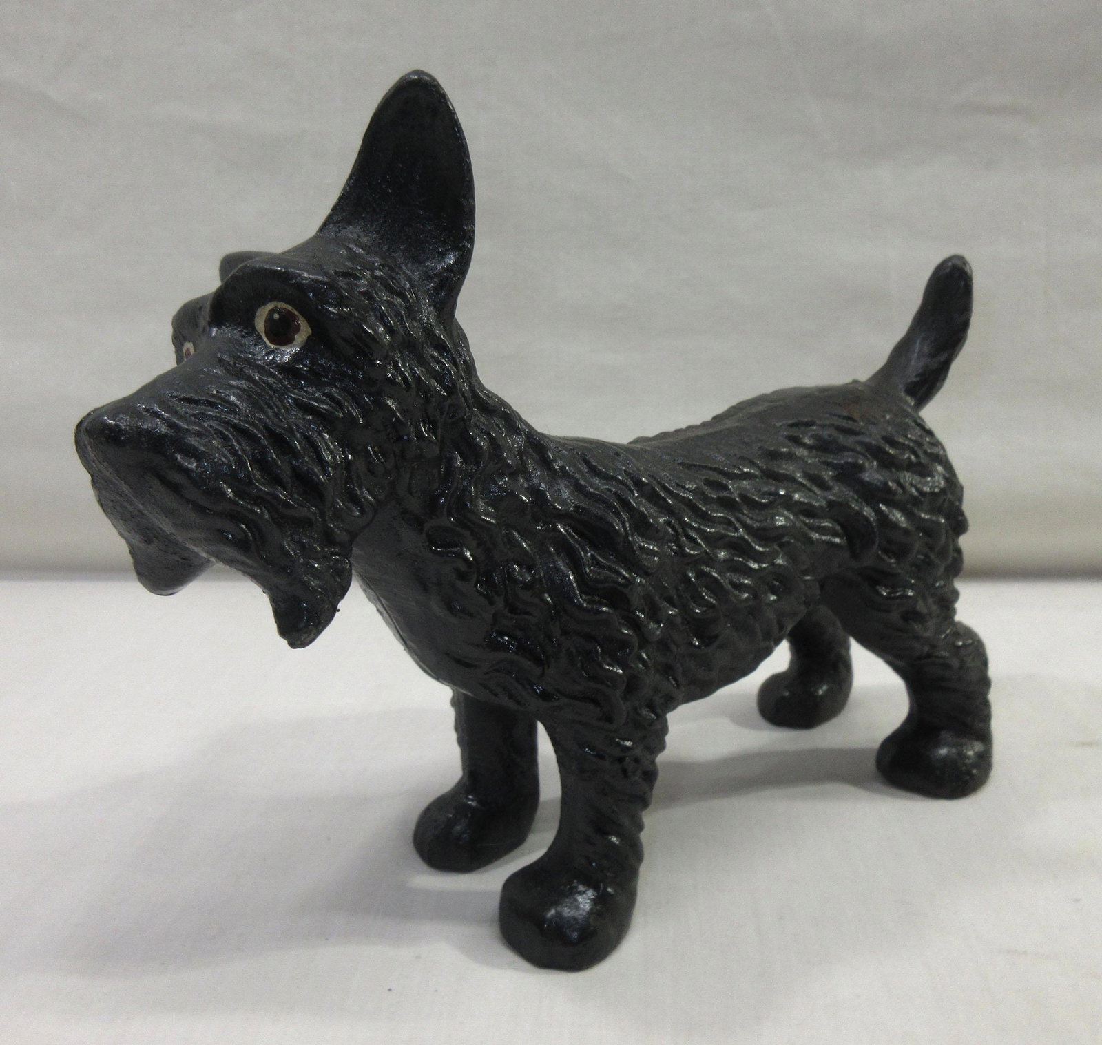 Modern Cast Iron Scotty Dog Door Stop: 6 3/4"T x 8 1/2"L