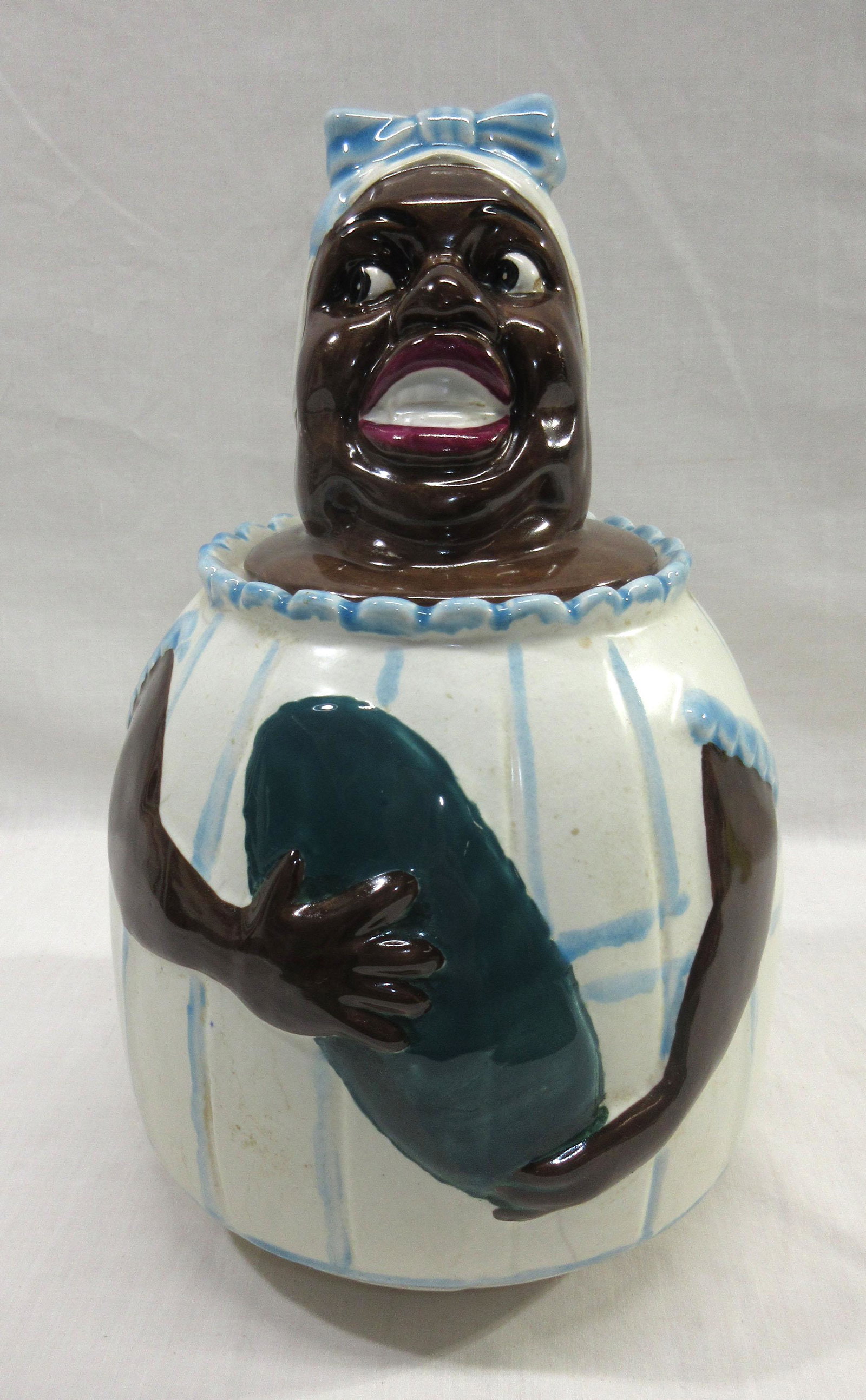 Black Memorabilia Cookie Jar: 11 1/4"T x 6 3/4"W
