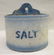 Blue & White Stoneware Salt Crock