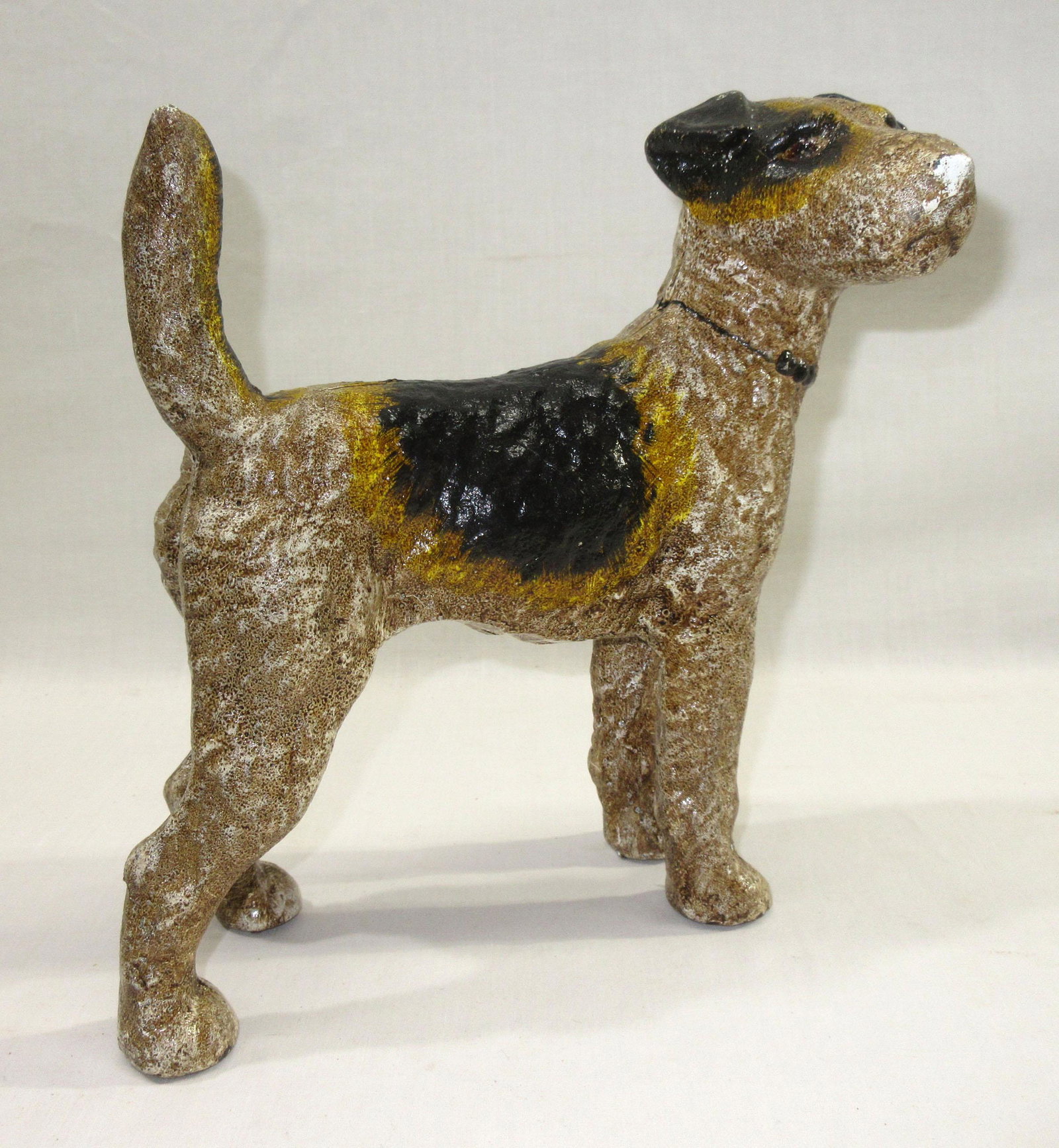 Cast Iron Dog Doorstop Bank: 8 3/8"T x 9"L