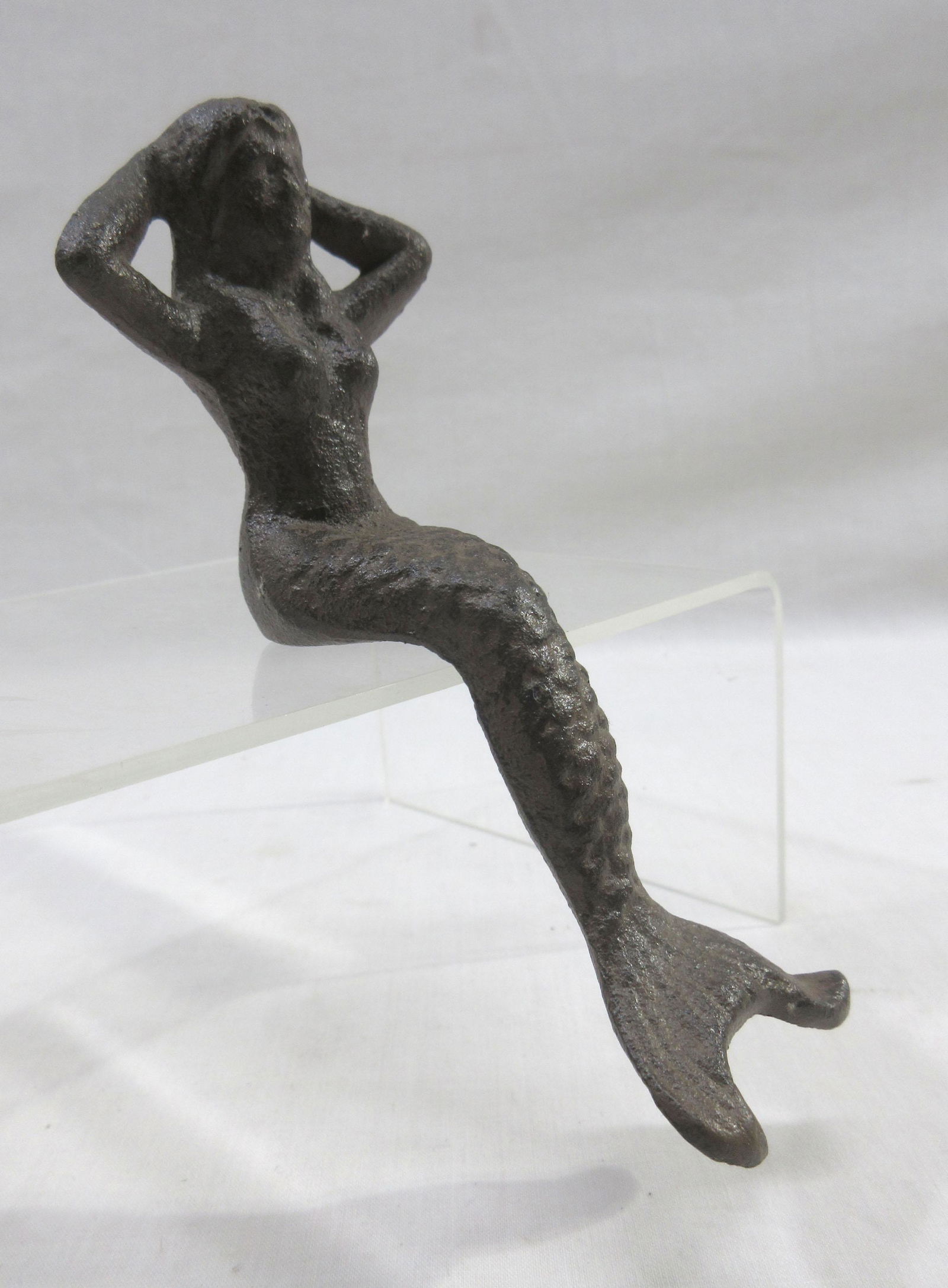 Cast Iron Sitting Mermaid: 5 1/4"T x 1 1/4"