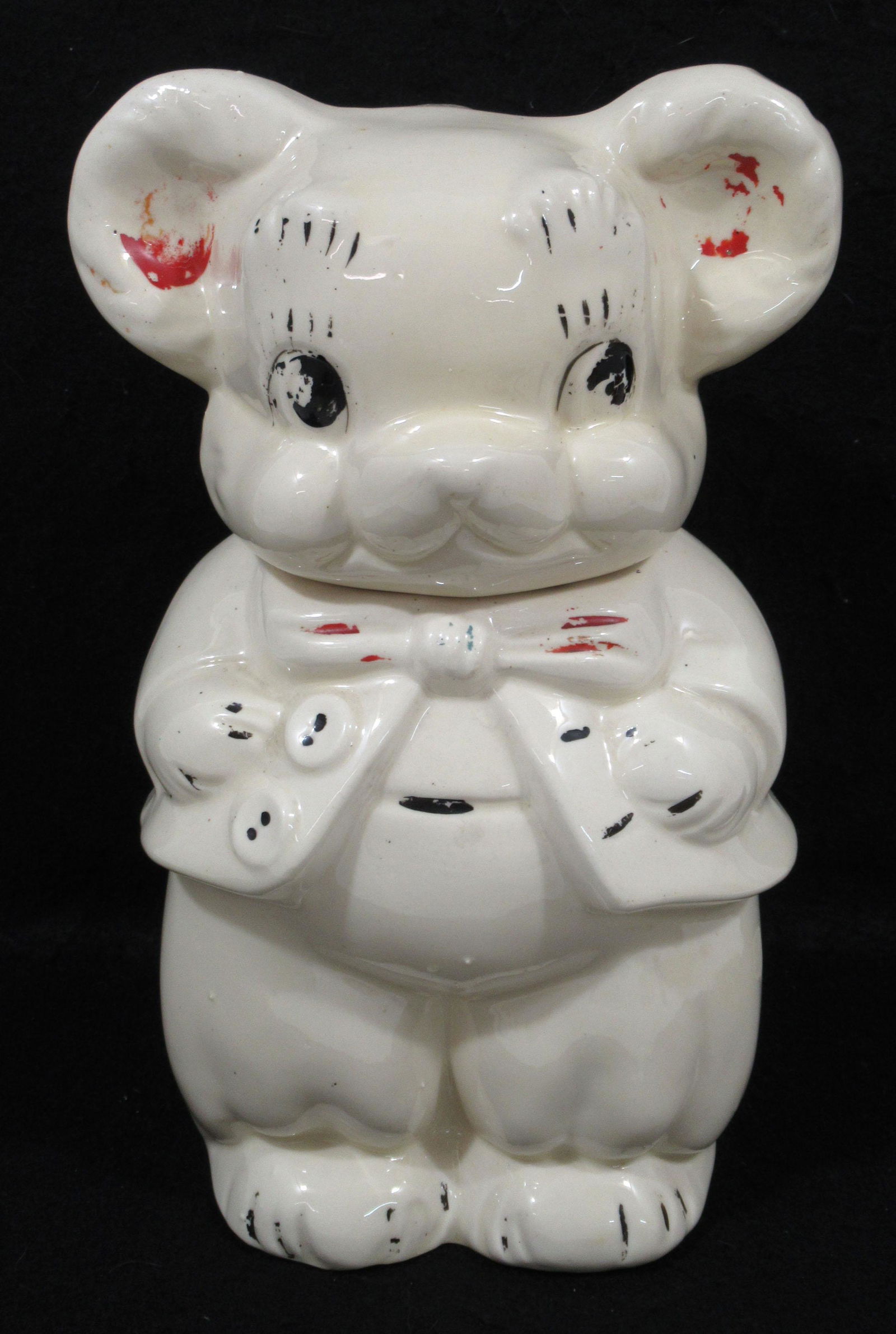 Vintage Bear Cookie Jar: 12"T x 7"W