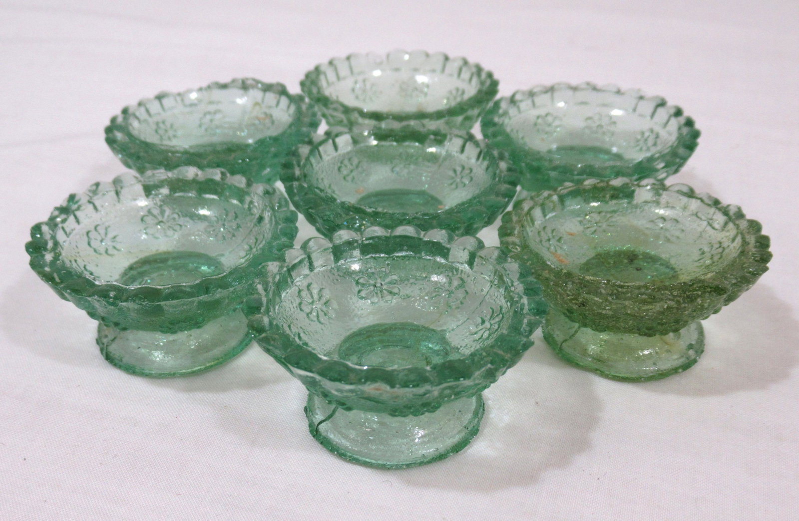 Set of 7 Individual Salt Dips: 3/4" x 1 1/2"