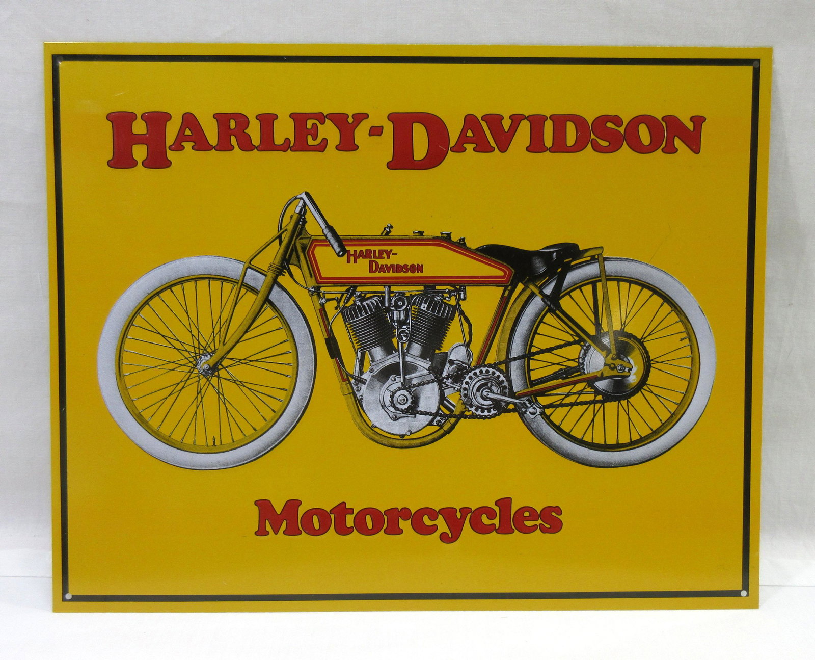Modern Embossed Tin Harley Davidson Sign: 11" x 14"