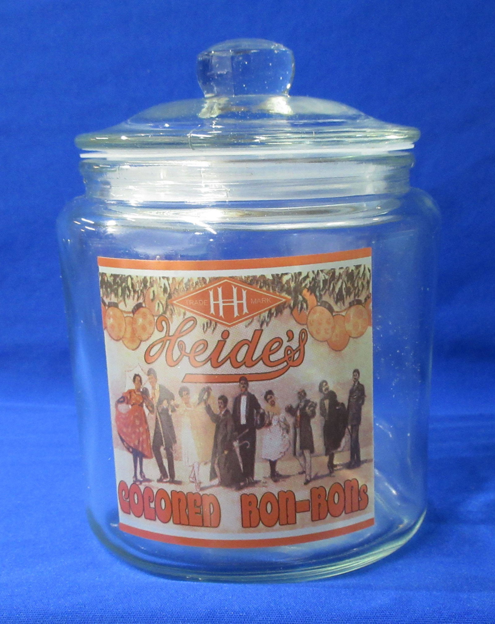 Modern Colored Bon Bon Candy Store Jar: 6"T x 4 1/4"W