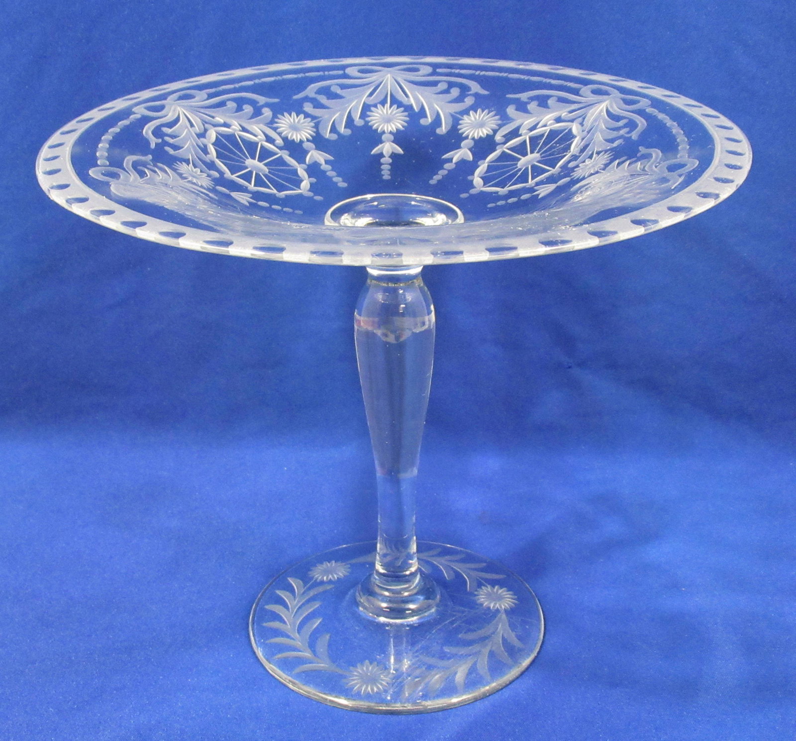 Pairpoint Compote Not Sgnd: 7"T x 8 3/8"W