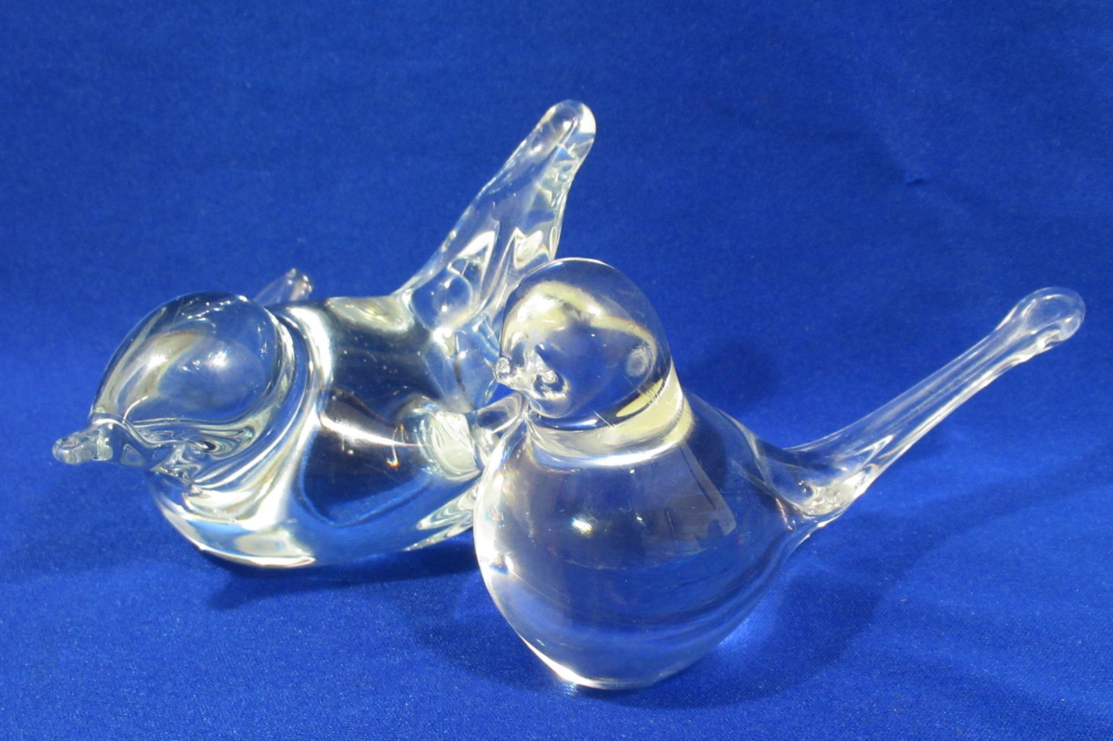 Pairpoint Bird & Another: 2 5/8"T, 2 3/4"T