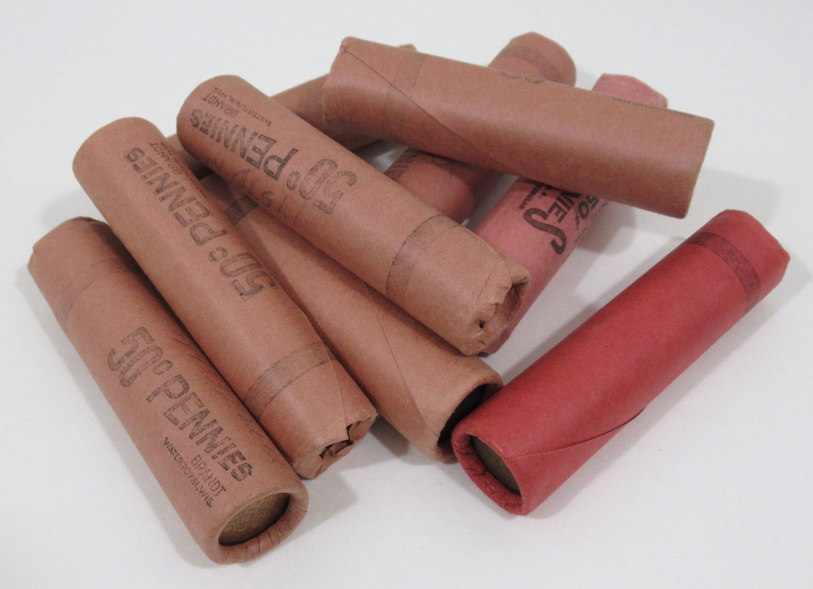 9 Rolls of Wheat Pennies: 9 rolls