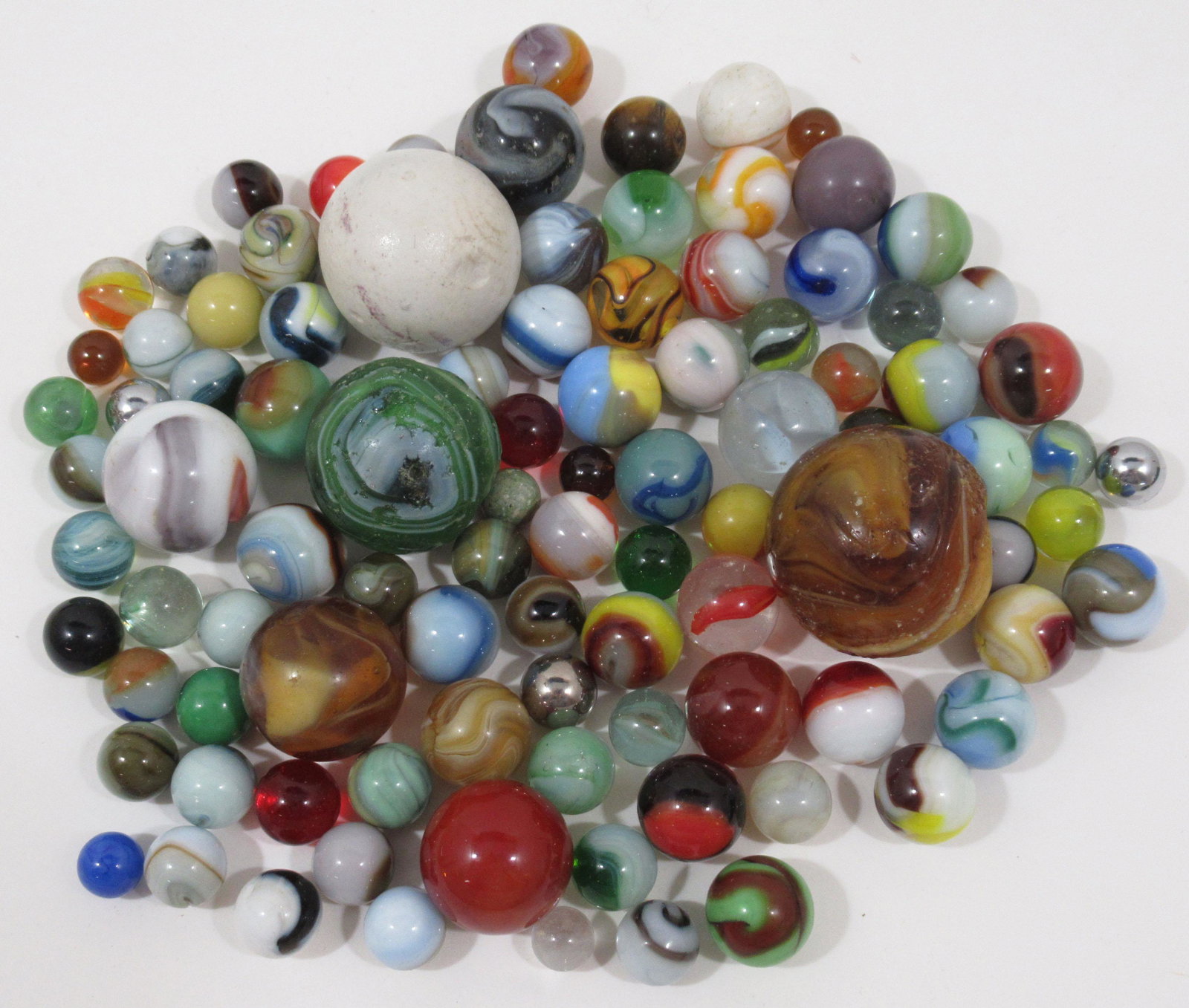 90+ Colorful Marbles: 3/8" - 1 3/8"