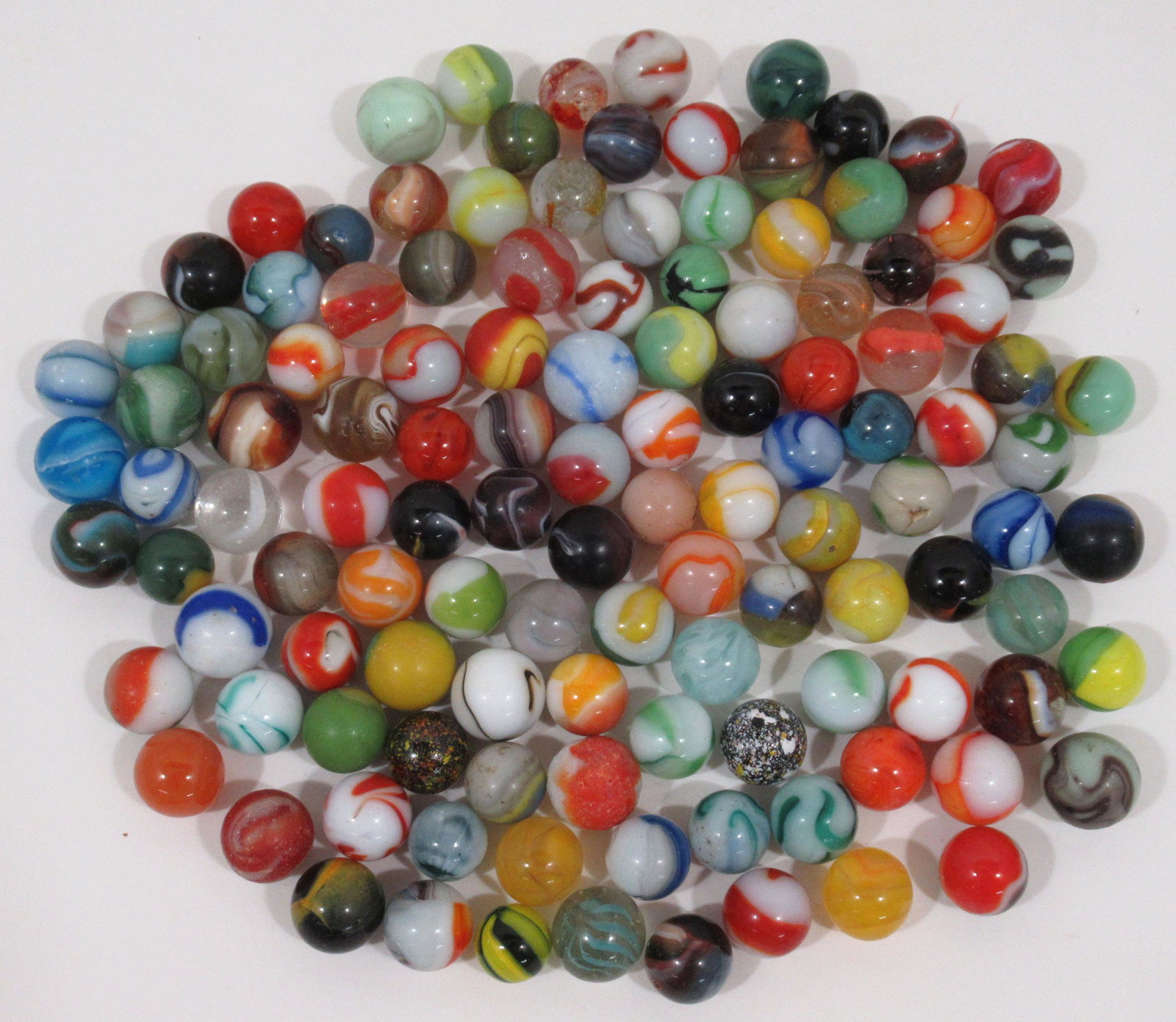 100+ Colorful Marbles: 1/2" - 11/16"
