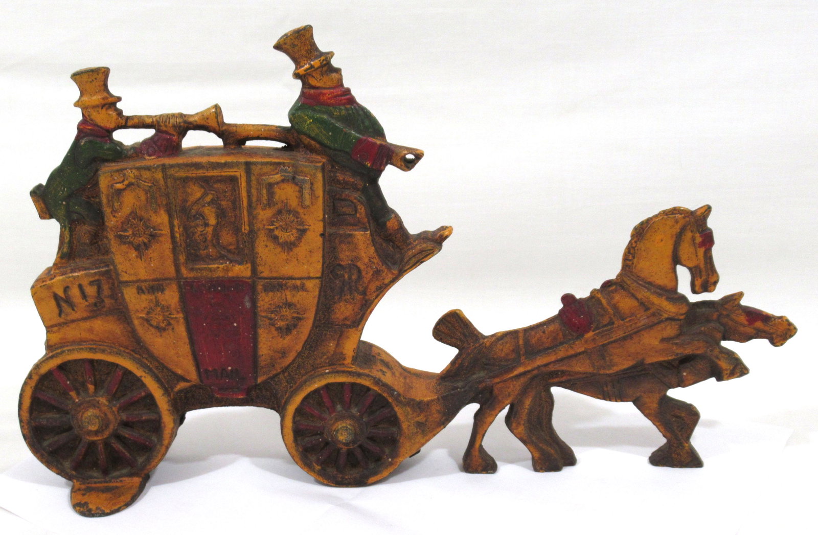 Cast Iron Horse & Carriage Door Stop: 7 1/4"T x 12 1/4" x 2 3/4"