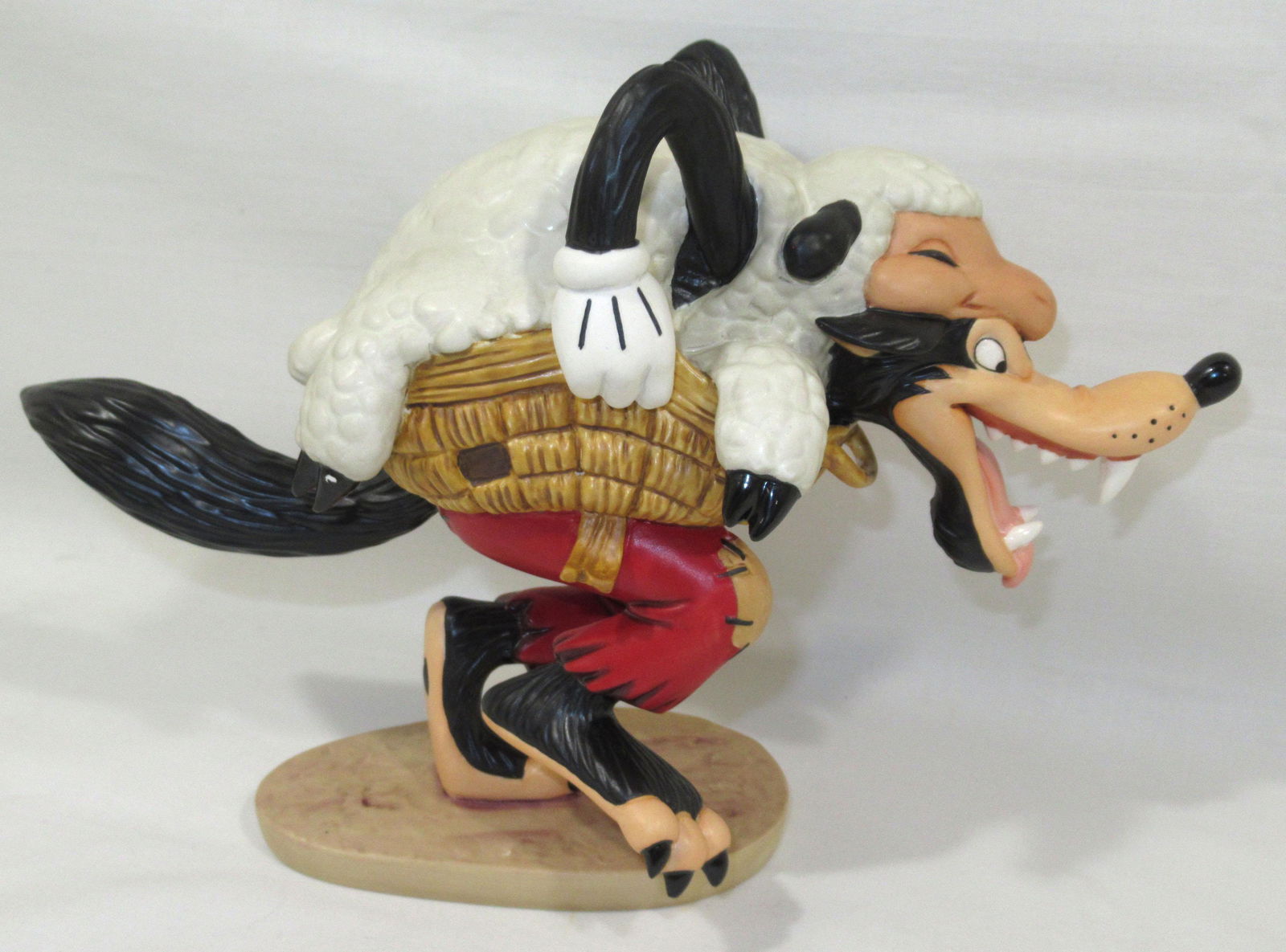 Walt Disney Three Little Pigs Wolf Figurine: 6"T x 8 1/2" x 3 1/2"