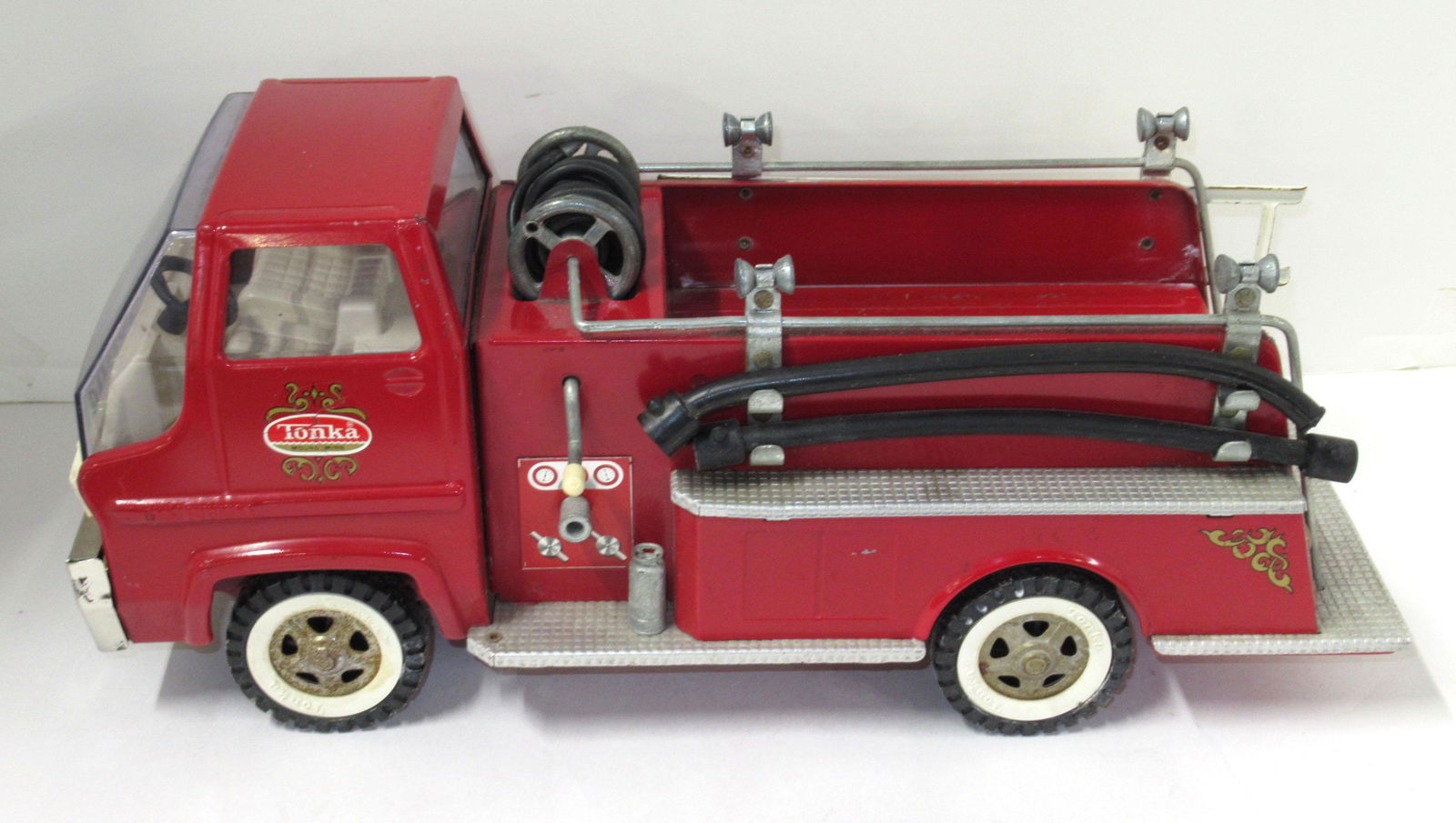 Tonka Toy Fire Truck: 15 1/2" x 6 1/4"W x 6 1/2"T