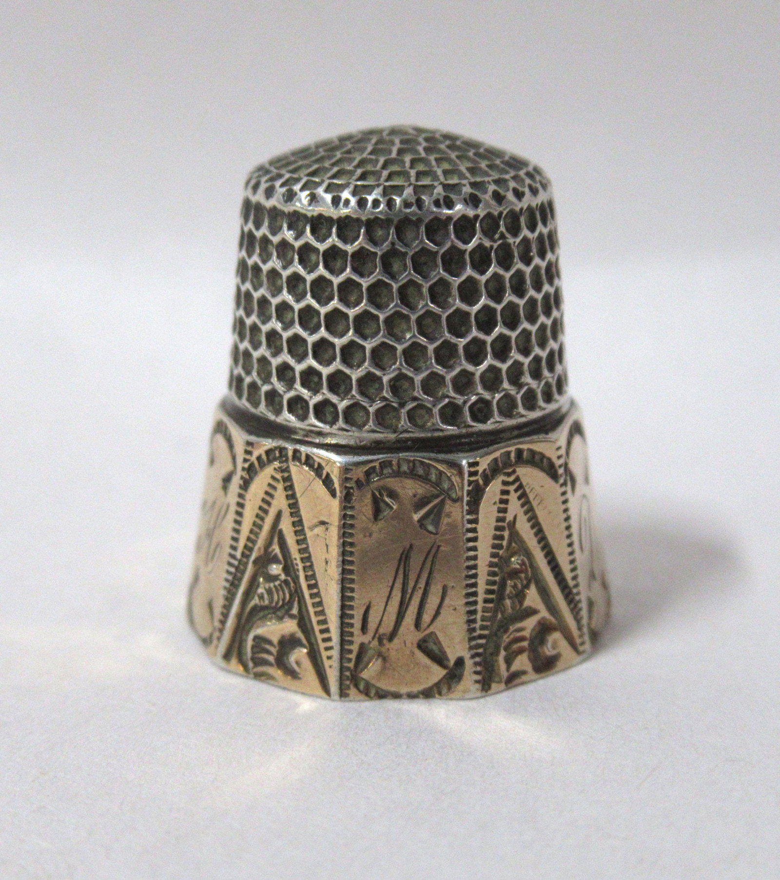 Gold & Silver Thimble: Sz 7