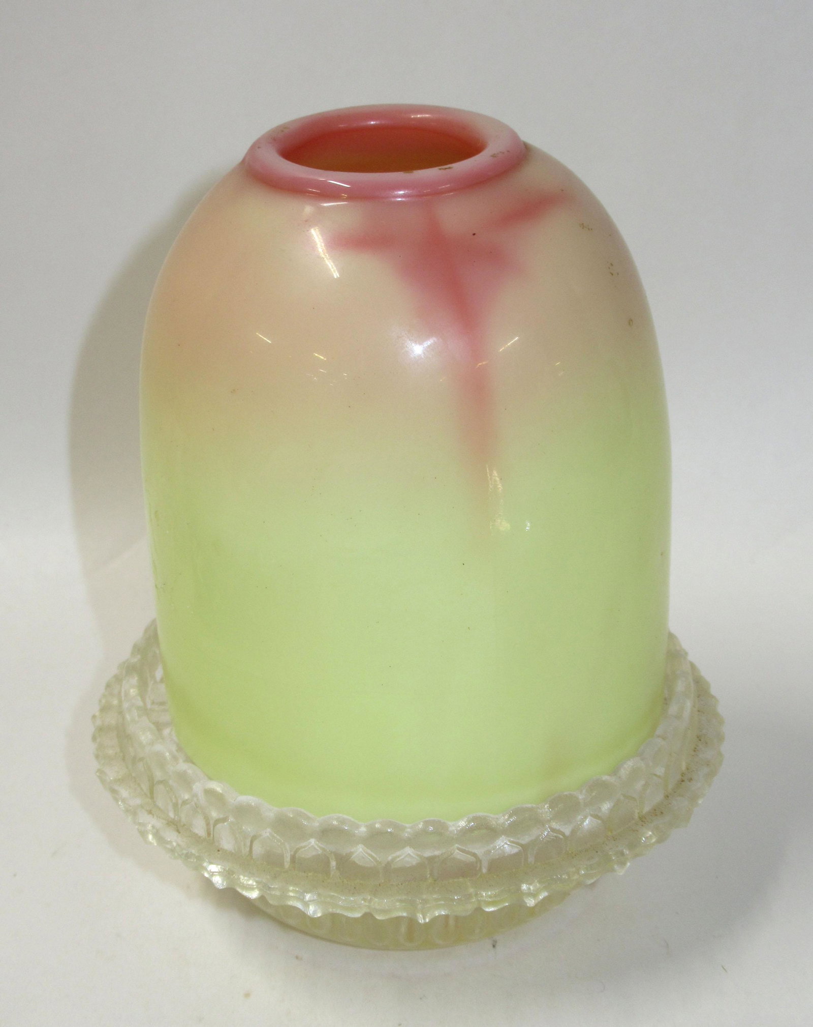 Fenton Burmese Fairy Lamp: 4 7/8"T x 4"W