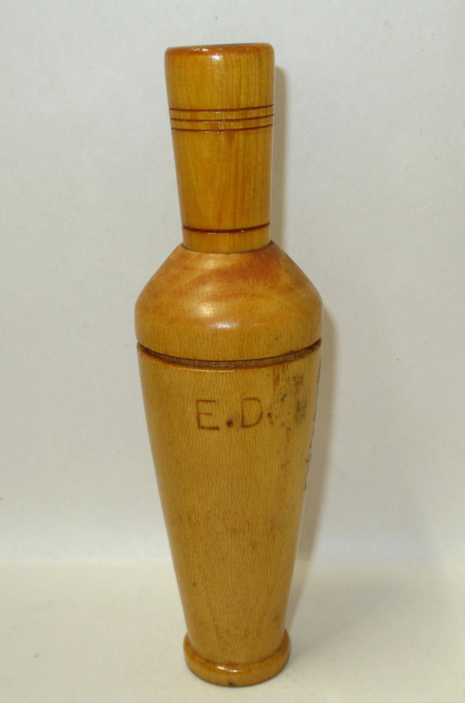 Maple Earl Dennison Duck Call N.O.S.: Bronze Reed. 5 7/8" call