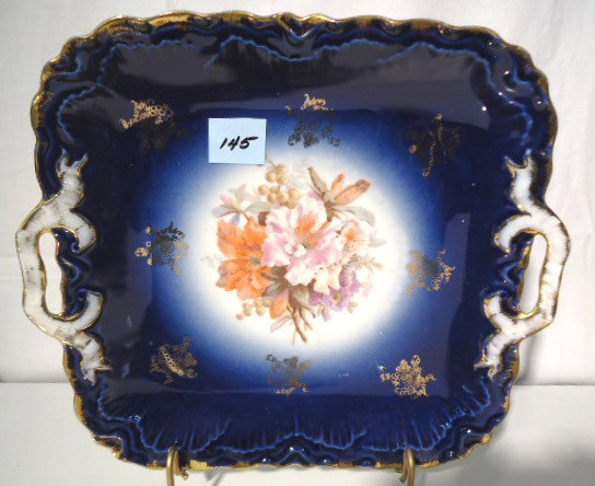 Bavarian Cobalt Cake Plate: 10 3/4"