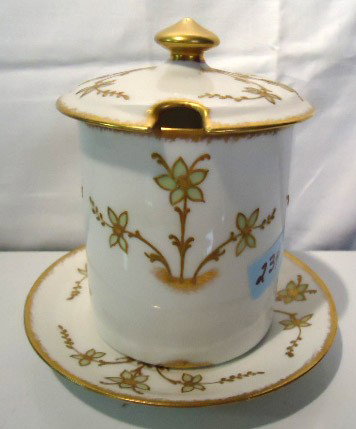 HP Limoges Preserve Jar & Underplate: 5 1/2"