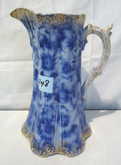 Flow Blue Chocolate Pot: 8 1/4"