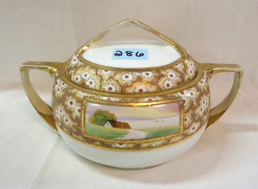 H.P. Nippon Cracker Jar: 8 1/2" Across