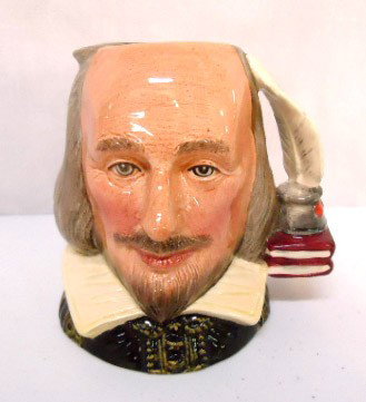 Royal Doulton Toby, "Shakespeare": 4 1/4"