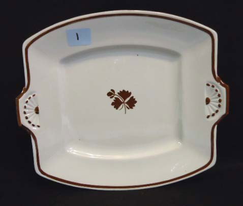 Ironstone Tea Leaf Serving Plate: 10"
