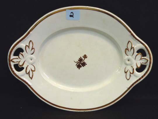 Ironstone Tea Leaf Serving Plate: 12"
