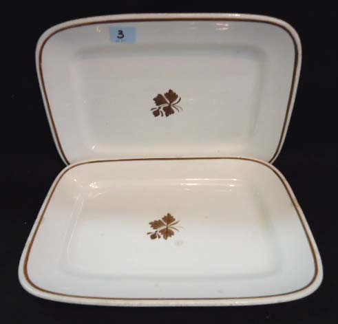 2 Ironstone Tea Leaf Platters: 12 1/4"