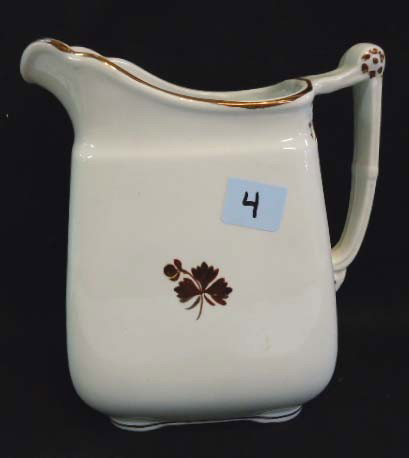 Ironstone Tea Leaf Pitcher: 8 1/4"
