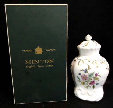 Minton China Tea Caddy: 6 1/4"