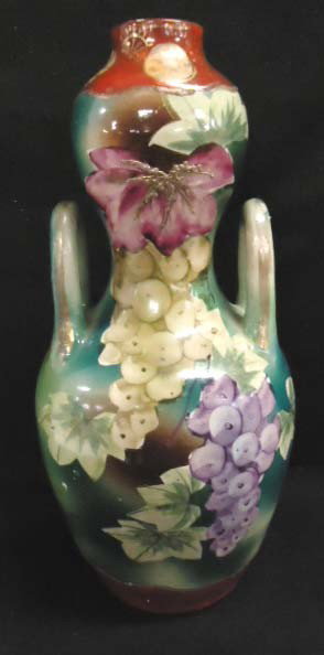 Nippon HP Pottery Vase: 12 3/4"