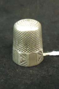 Coin Silver Thimble Marked "Coin" Size 8