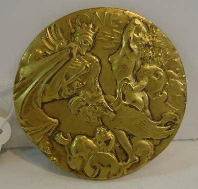 Charles Lindberg Medal Mkd. Metallic Art Co. NY: 2 7/8"
