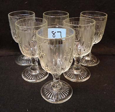 6 pc Iris & Herringbone Stems: 4 1/4"