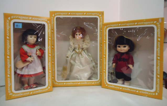 3 Effanbee Dolls: Orange Blossom 750, Fortune Cooki: 11" - 13"