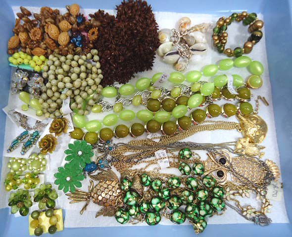 Ecclectic Lot of Jewelry: Includes Moonstone, organic, owls, lucite etc