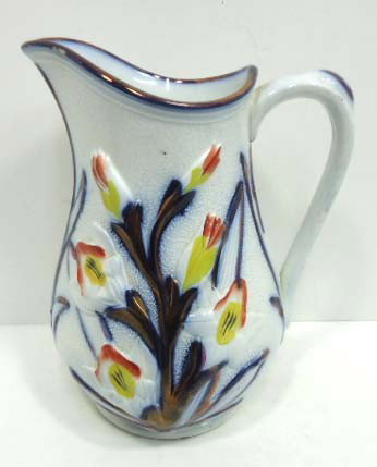 Flow Blue Pitcher: 8" T