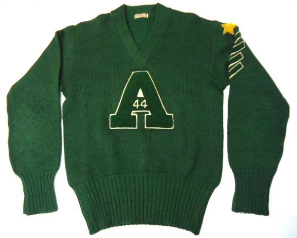 1944 Wool College Leather Sweater: Size-40