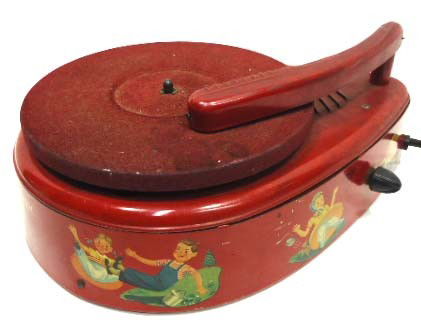 Child's General Electric Toy Phonograph: 8 1/2" X 13"- Runs