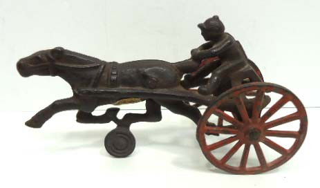 1800's Cast Iron Horse & Surrey: 6"